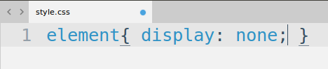 Lawan dari CSS display: none